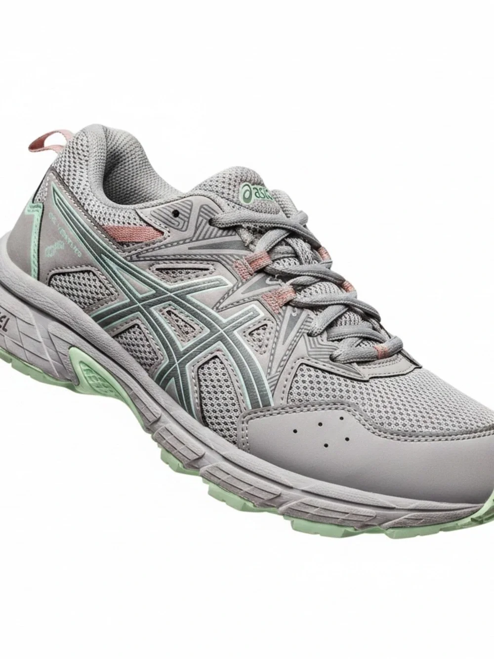 Asics Womens Gel Venture 8 1012B231 Gray/Teal Running Shoes Sneakers Size 9.5 W